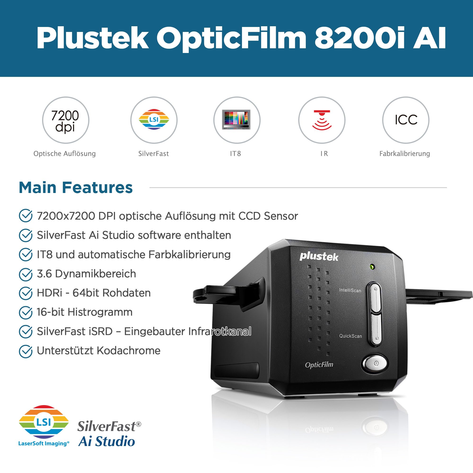 スキャナー OpticFilm 8200i Ai Amazon.co.jp: Plustek OpticFilm 8200i Ai フィルムスキャナー